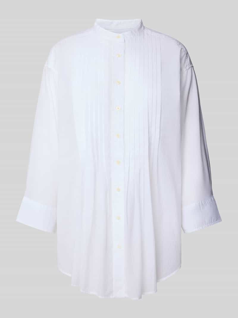 Lauren Ralph Lauren Hemdbluse mit Knopfleiste Modell 'KRISANNA' in Weiss, Größe L