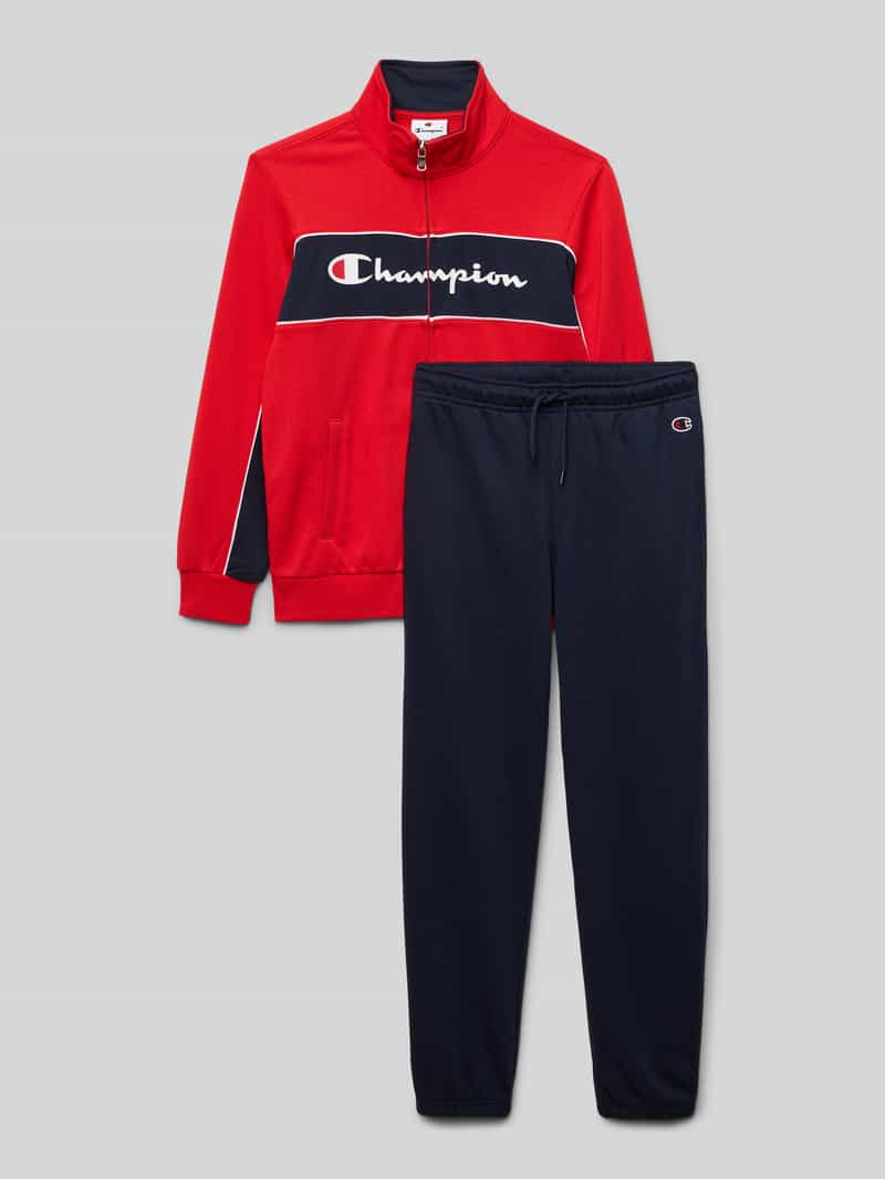 Trainingsanzug mit Logo-Print und Logo-Stitching