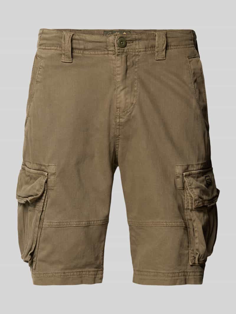 Superdry Cargoshorts mit Label-Detail in Oliv, Größe 28