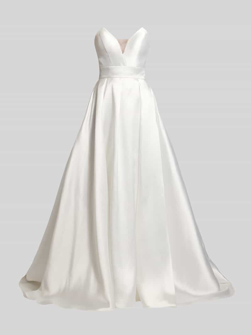 Regular Fit Brautkleid mit Zierknopfleiste