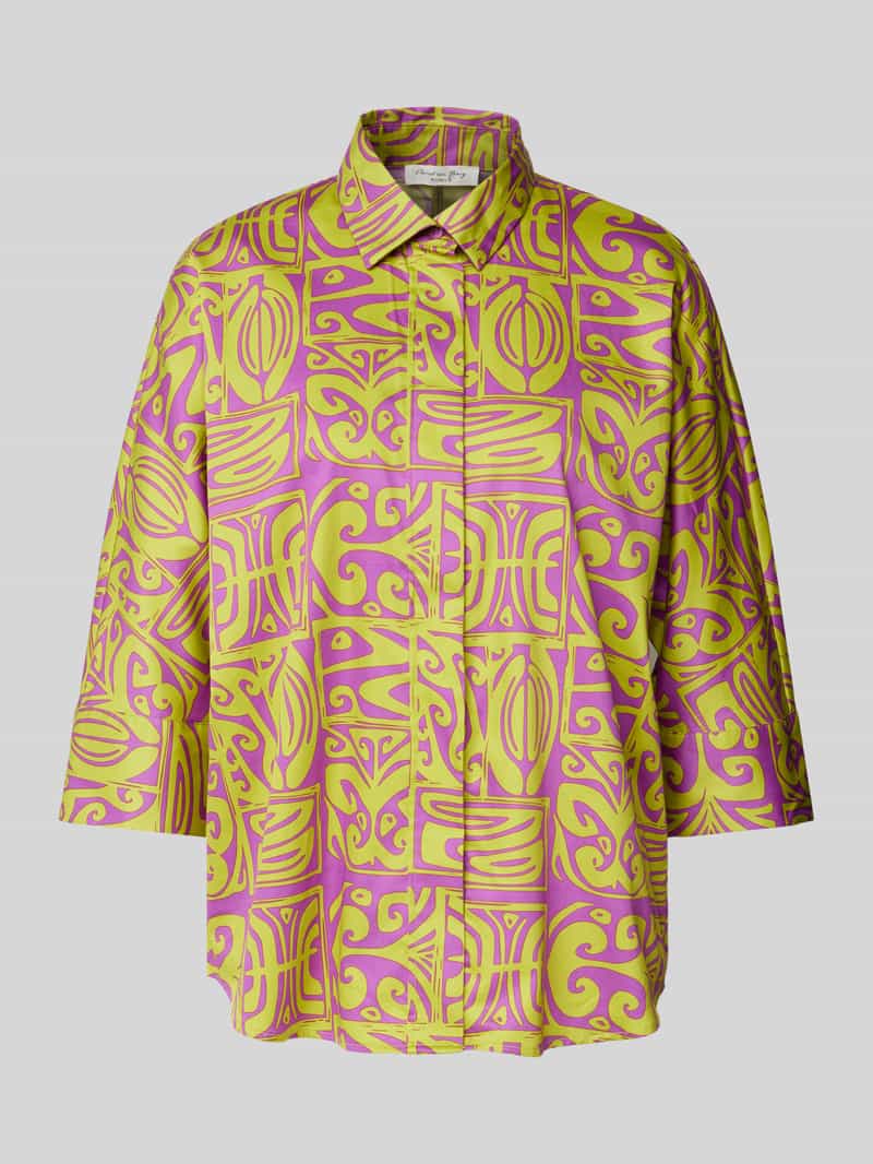 Hemdbluse mit 3/4-Ärmel