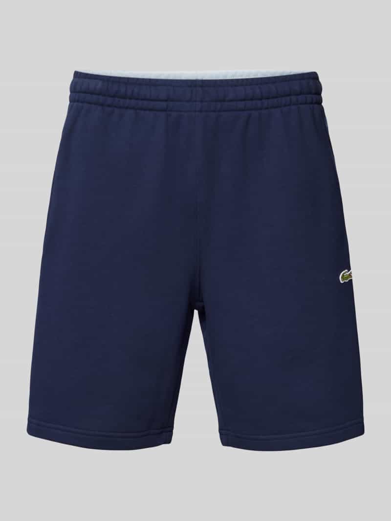 Lacoste Sweatshorts mit Label-Detail in Rauchblau, Größe L
