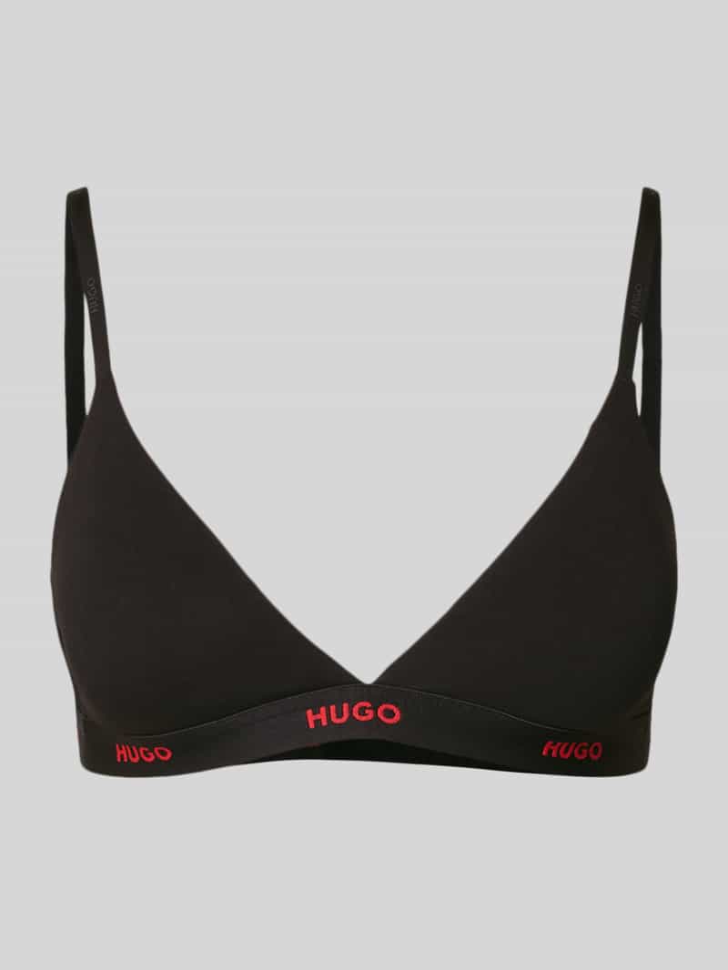 HUGO BH aus Baumwoll-Mix Modell 'HUGO ID TRIANGLE' in Black, Größe L