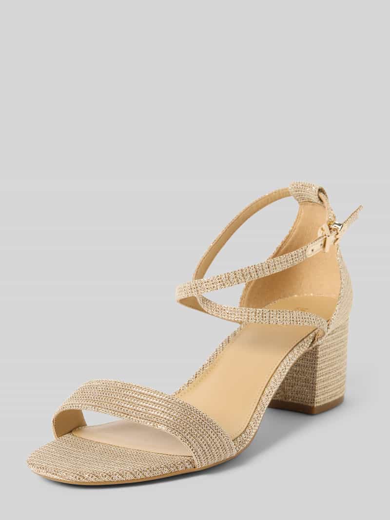 MICHAEL Michael Kors Sandaletten mit Strukturmuster Modell 'Serena' in Gold, Größe 36