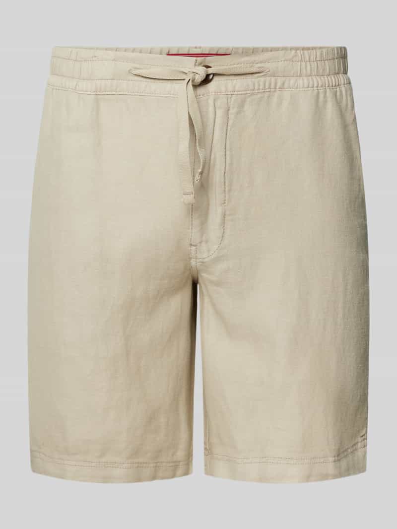 Superdry Regular Fit Leinenshorts mit Tunnelzug Modell 'Merchant' in Sand, Größe L