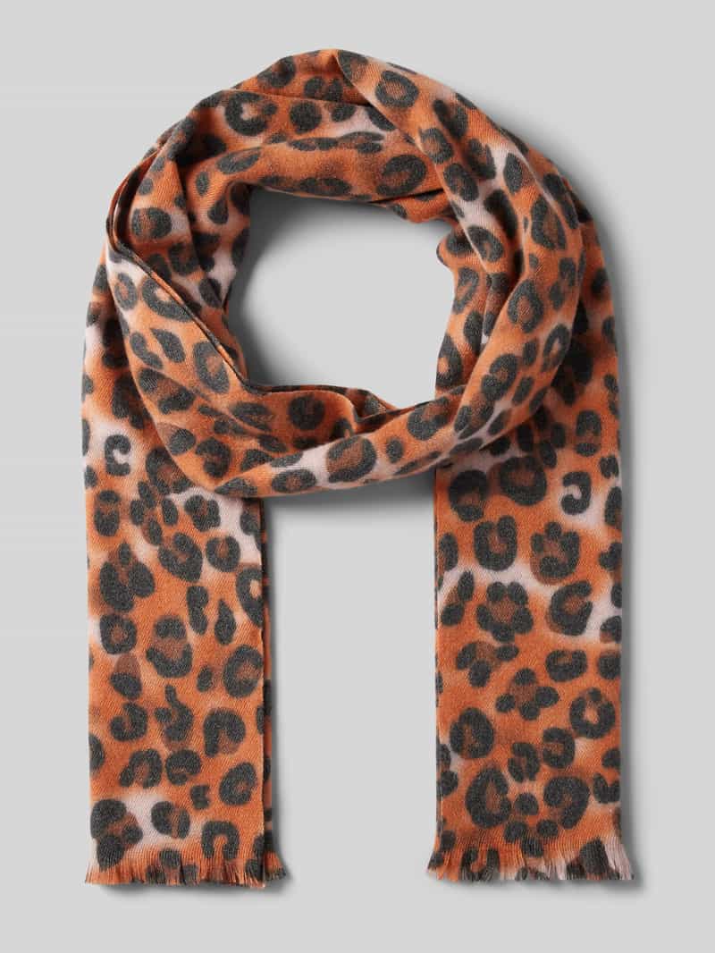 Schal in rechteckiger Form mit Fransen