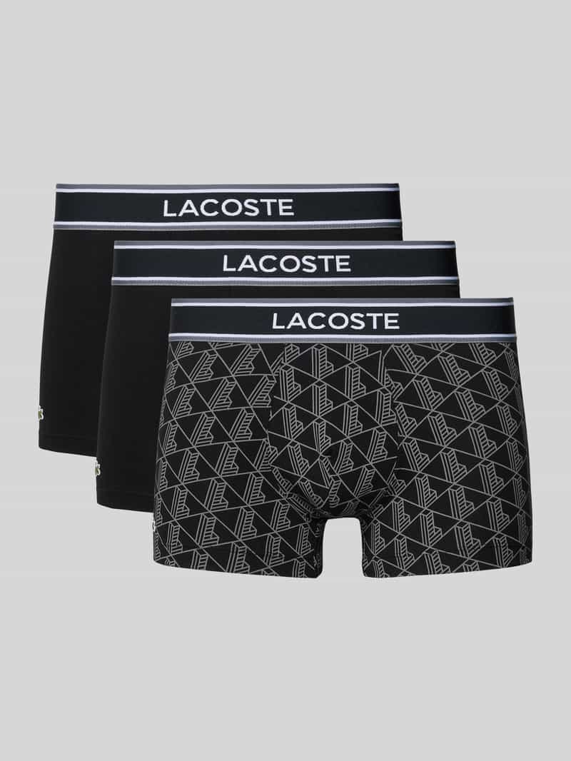 Lacoste Regular Fit Trunks aus Baumwoll-Mix in Black, Größe L