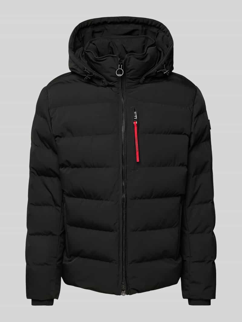 Wellensteyn Regular Fit Steppjacke mit Kapuze Modell 'BLACKBIRD' in Black, Größe XXXL