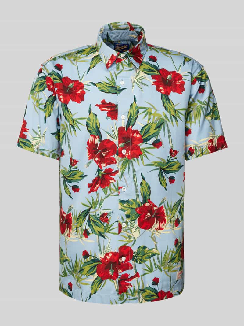 Superdry Freizeithemd mit Kentkragen in Hellblau, Größe XL