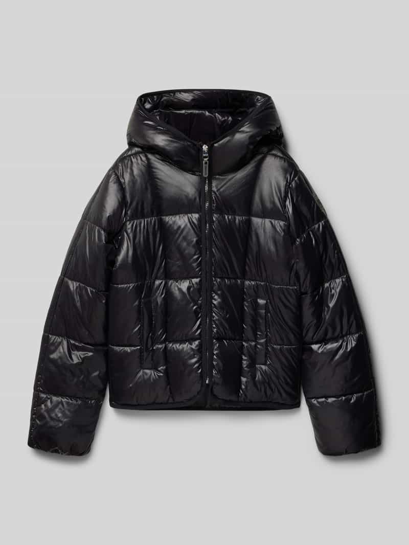 Garcia Regular Fit Winterjacke in Stepp-Optik in Black, Größe 140