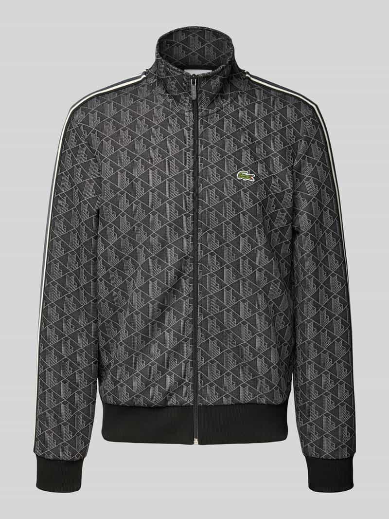 Lacoste Regular Fit Sweatjacke mit Baumwoll-Anteil in Black, Größe L