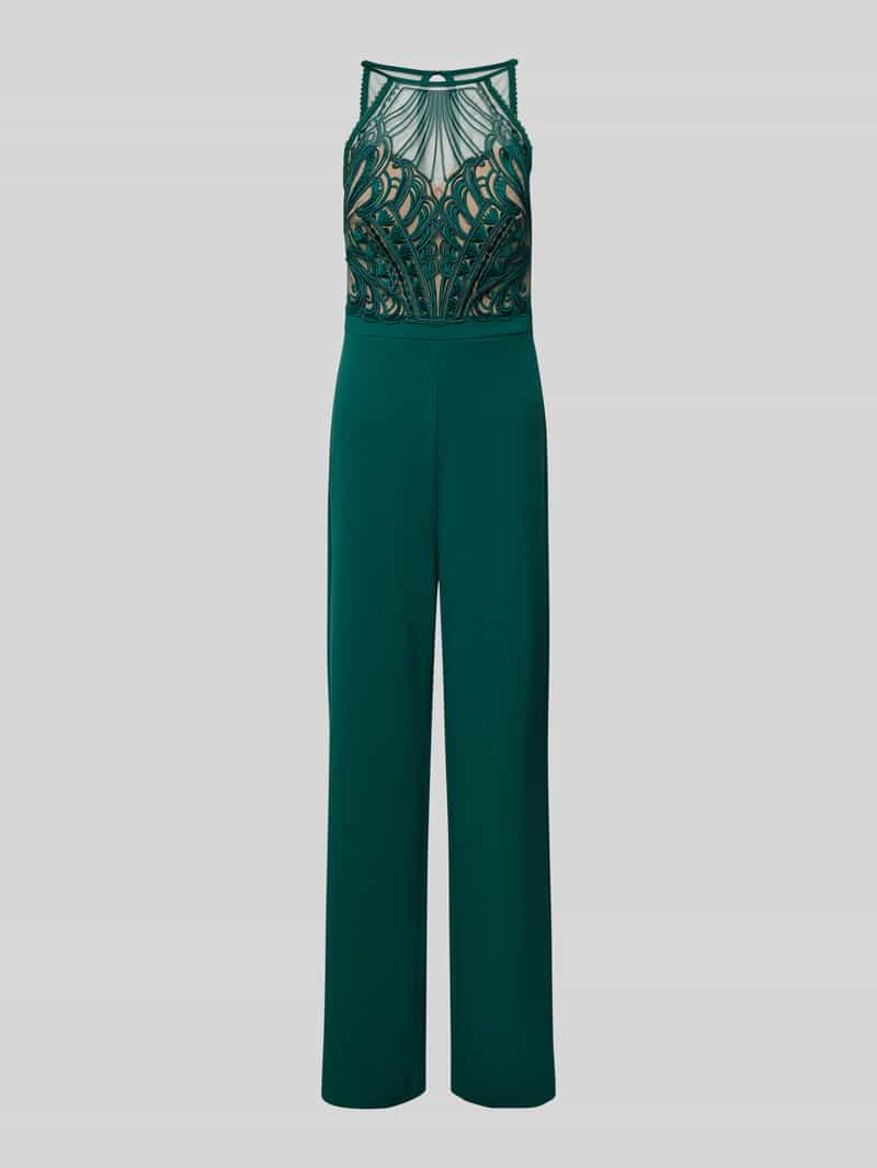 Jumpsuit mit floralen Stickereien