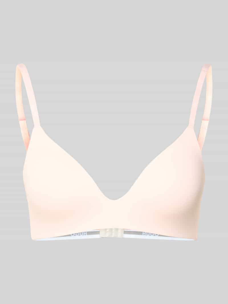HUGO Bralette aus Baumwoll-Mix Modell 'GJ HUGO ID BRALETTE PAD' in Rosa, Größe L