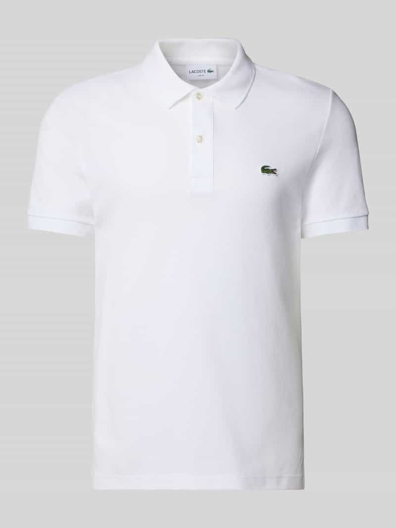Lacoste Slim Fit Poloshirt aus reiner Baumwolle in Weiss, Größe L