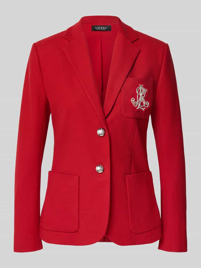 Lauren Ralph Lauren Blazer mit Reverskragen Modell 'ANFISA' in Rot, Größe S