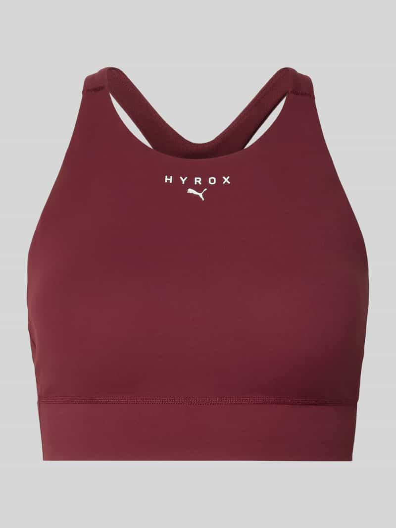 PUMA PUMA x HYROX - BH mit Label-Print in Bordeaux, Größe L