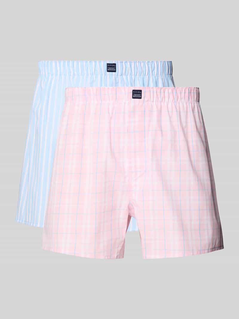 Boxershorts mit elastischem bund im 2er-Pack