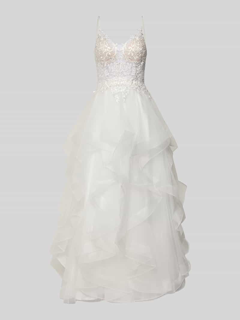 Brautkleid mit Details aus Spitze