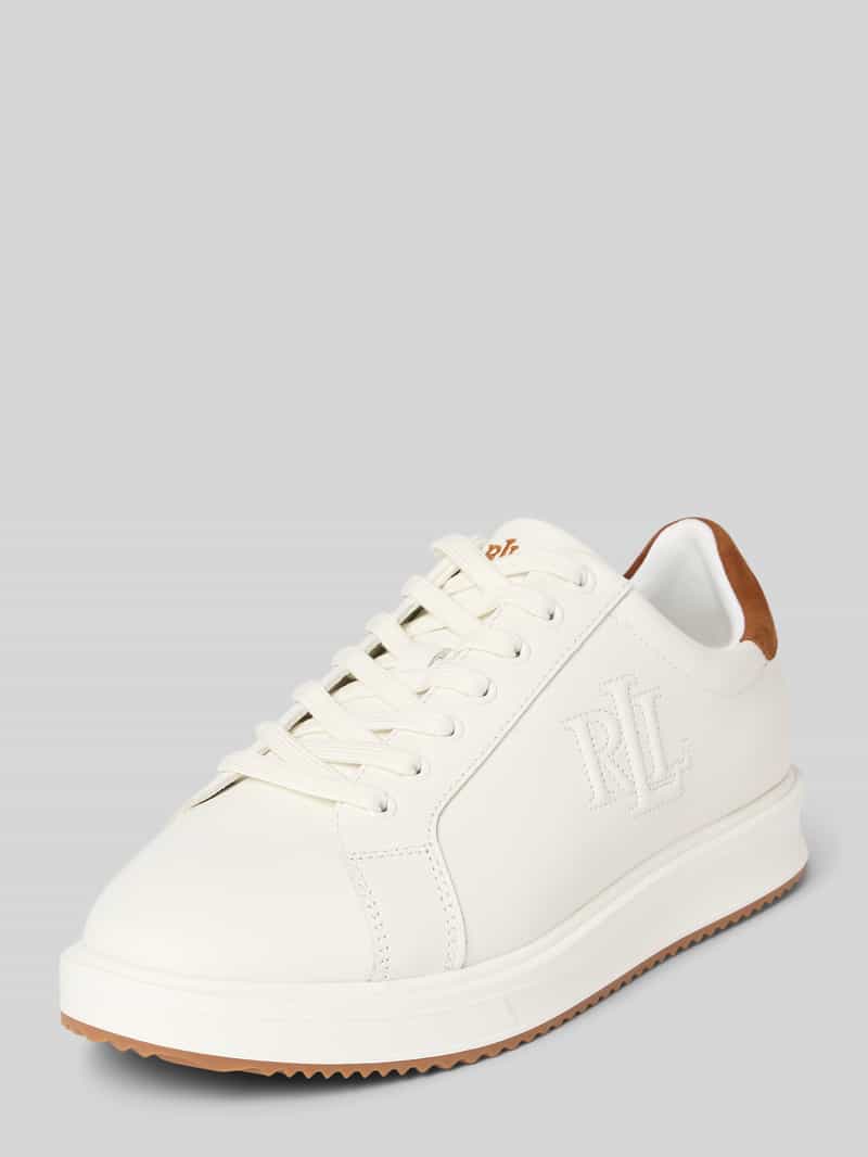 Lauren Ralph Lauren Sneaker mit Logo-Stitching Modell 'Anisley' in Weiss, Größe 37,5