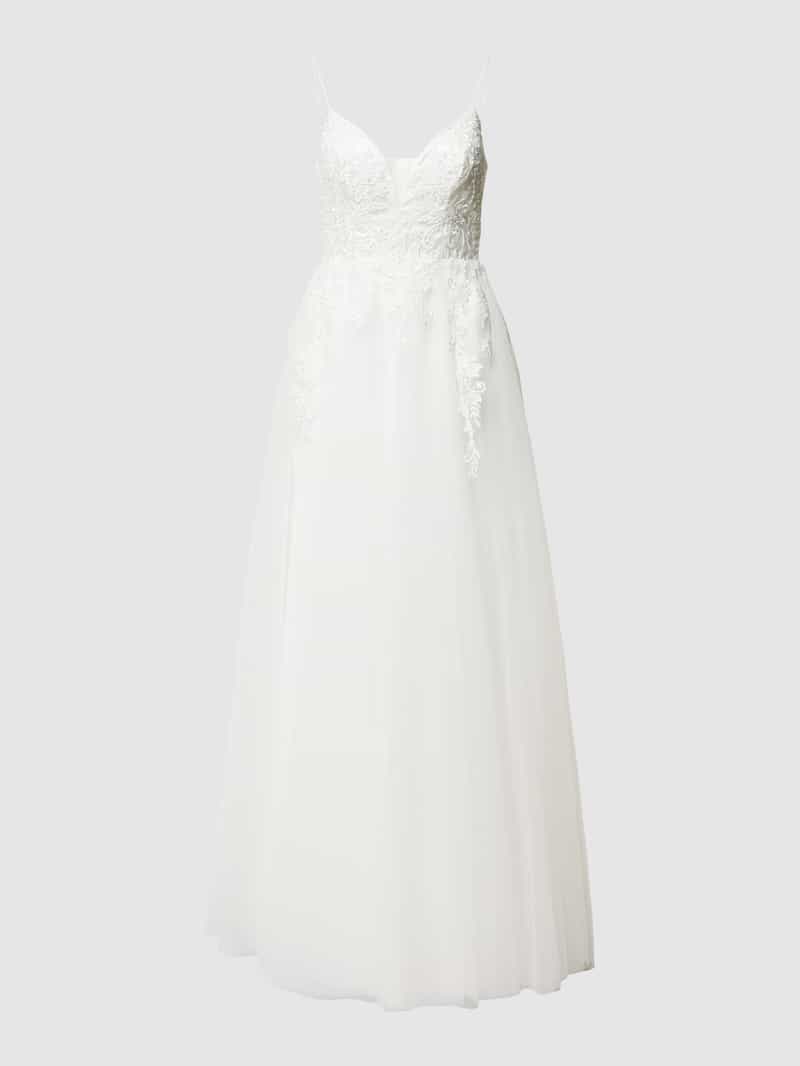 Brautkleid mit Details aus Spitze