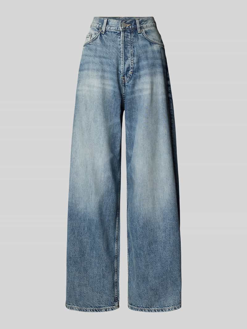 WEEKDAY Wide Leg Jeans mit 5-Pocket-Design in Hellblau, Größe 26/32