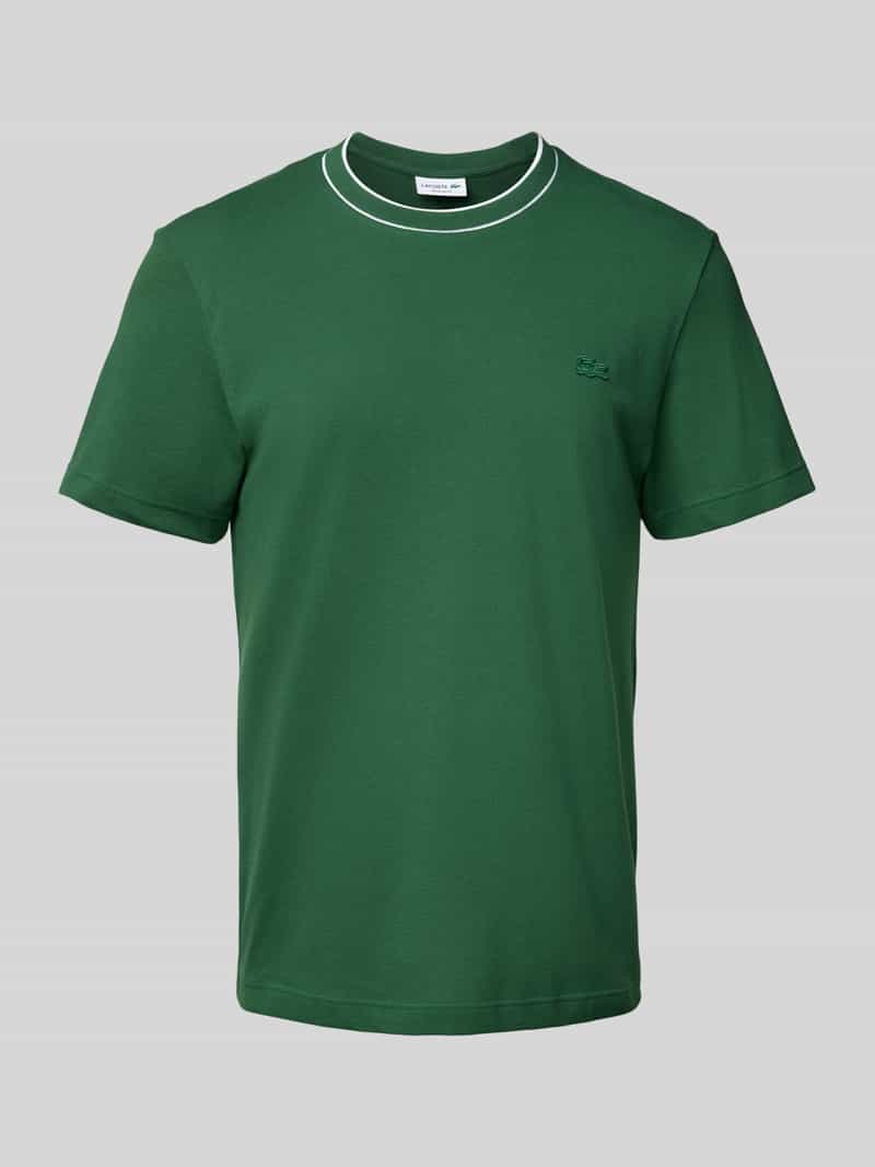 Lacoste Regular Fit T-Shirt aus Baumwoll-Mix in Dunkelgruen, Größe XXL