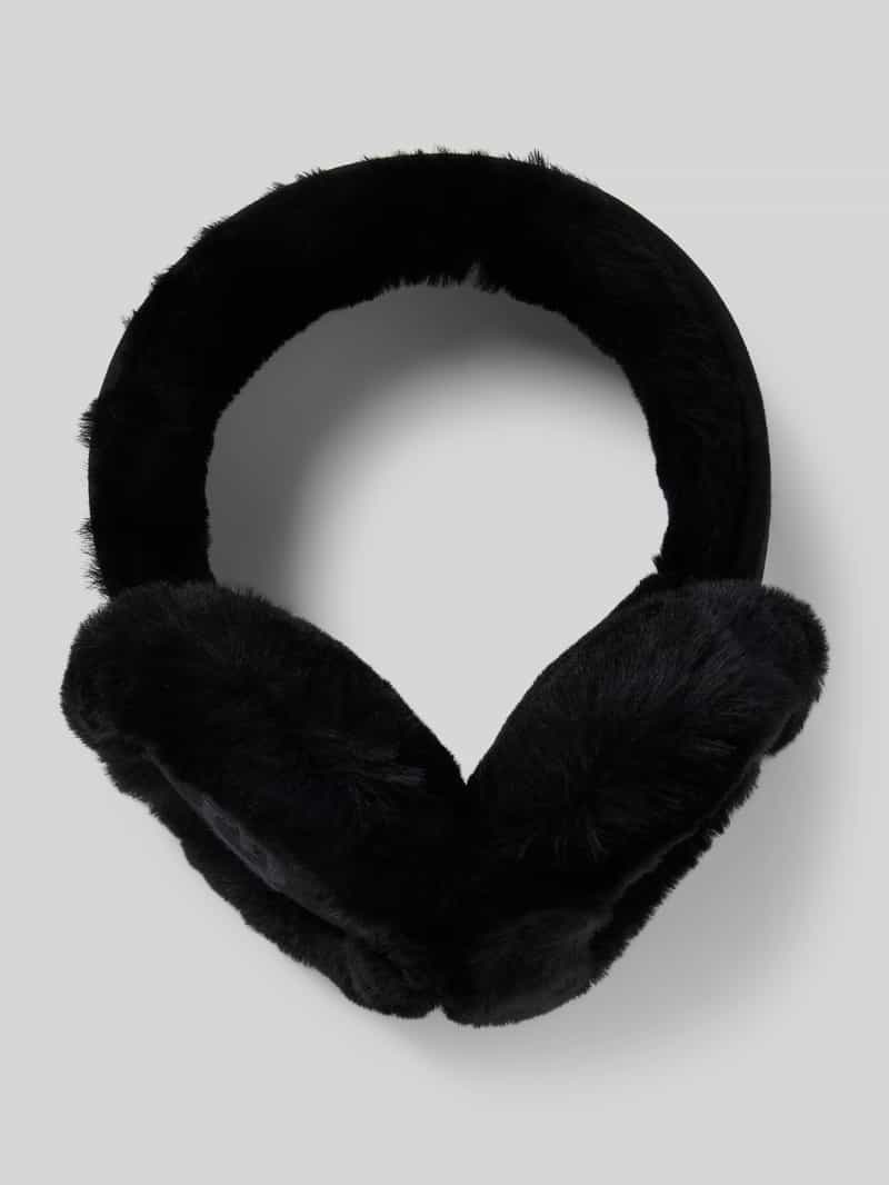 UGG Ohrenwärmer aus Lammfell mit Label-Stitching in Black, Größe 1