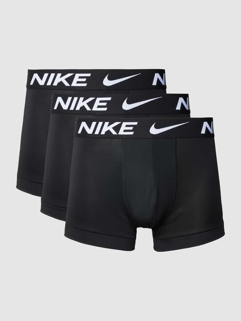 Nike Trunks mit elastischem Logo-Bund im 3er-Pack in Black, Größe L