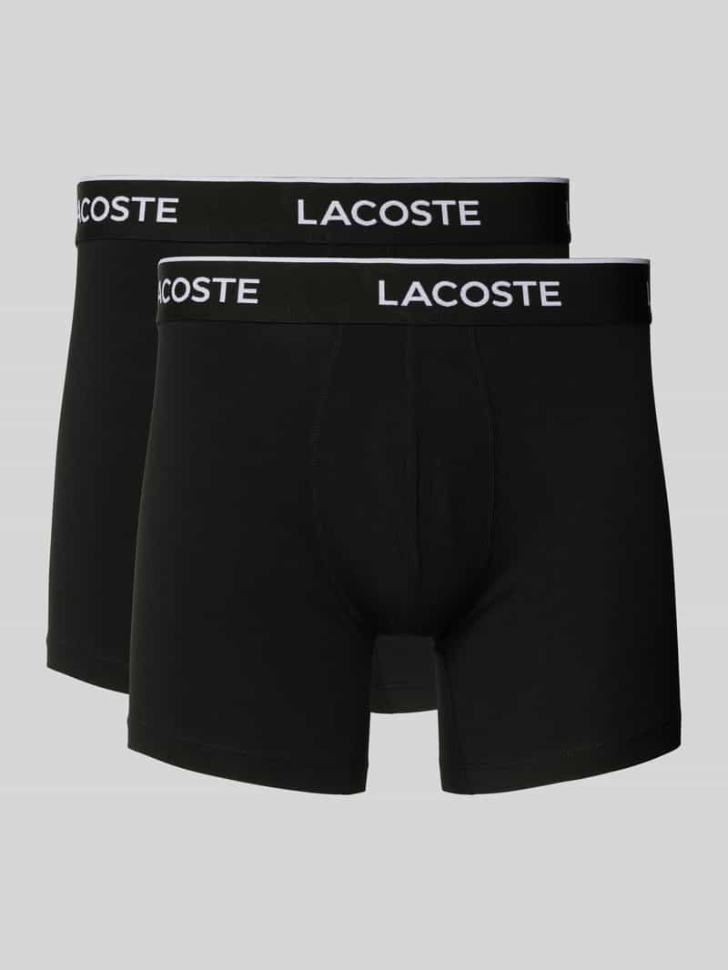 Lacoste Boxershorts mit elastischem Label-Bund im 3er-Pack in Black, Größe L