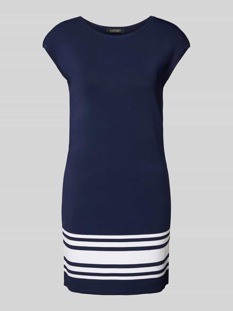 Lauren Ralph Lauren Minikleid mit Kappärmeln Modell 'HADELL' in Dunkelblau, Größe L