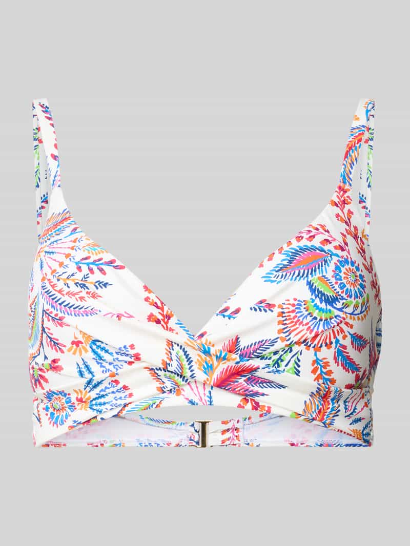 Lauren Ralph Lauren Bikini-Oberteil mit verstellbaren Träger in Weiss, Größe L