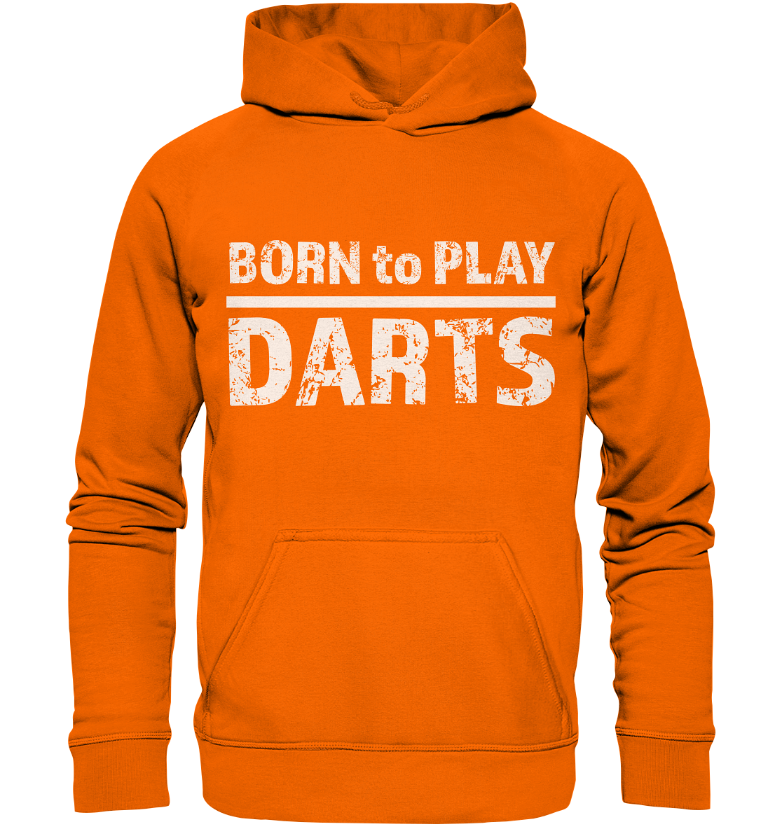 Darts Hoodie Orange BORN to PLAY DARTS XL (X-Large)