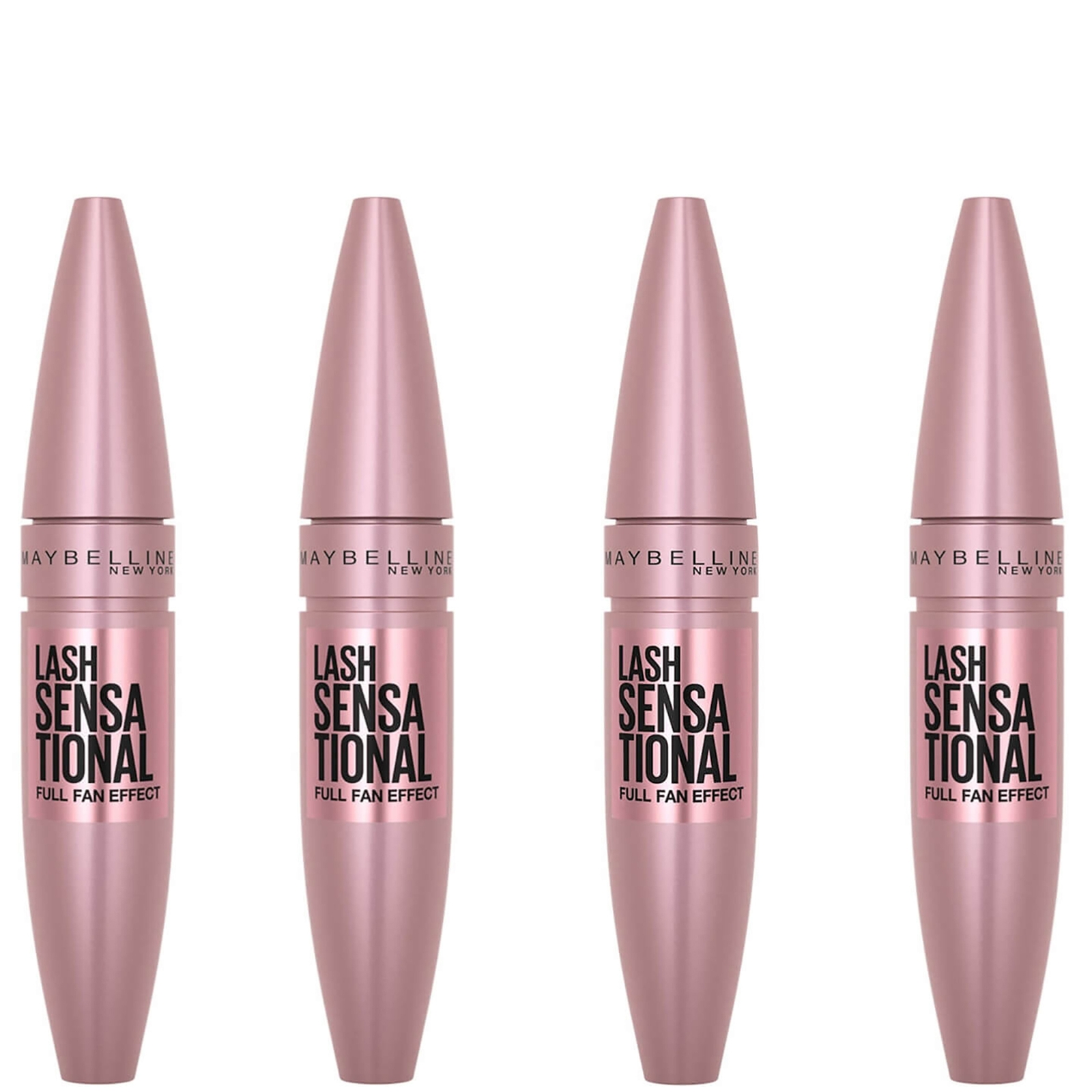 Maybelline Lash Sensational Volumising and Thickening Eyelash Lengthening Mascara - 01 Very Black (Pack of 4)
