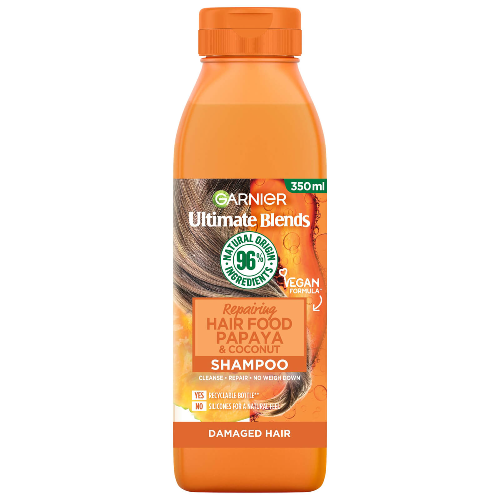 Garnier Ultimate Blends Repairing Hair Food Papaya Shampoo For Damaged Hair 350 ml