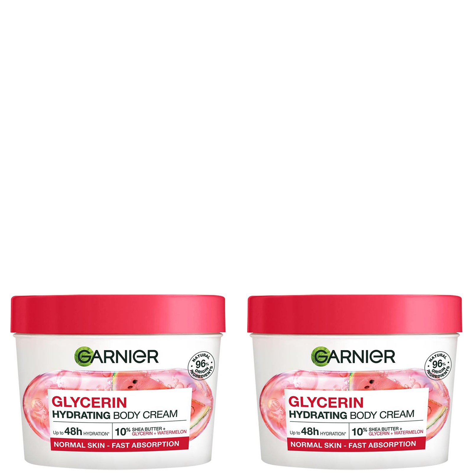 Garnier Body Superfood, Nourishing Body Cream Duos - Watermelon & Hyaluronic Acid