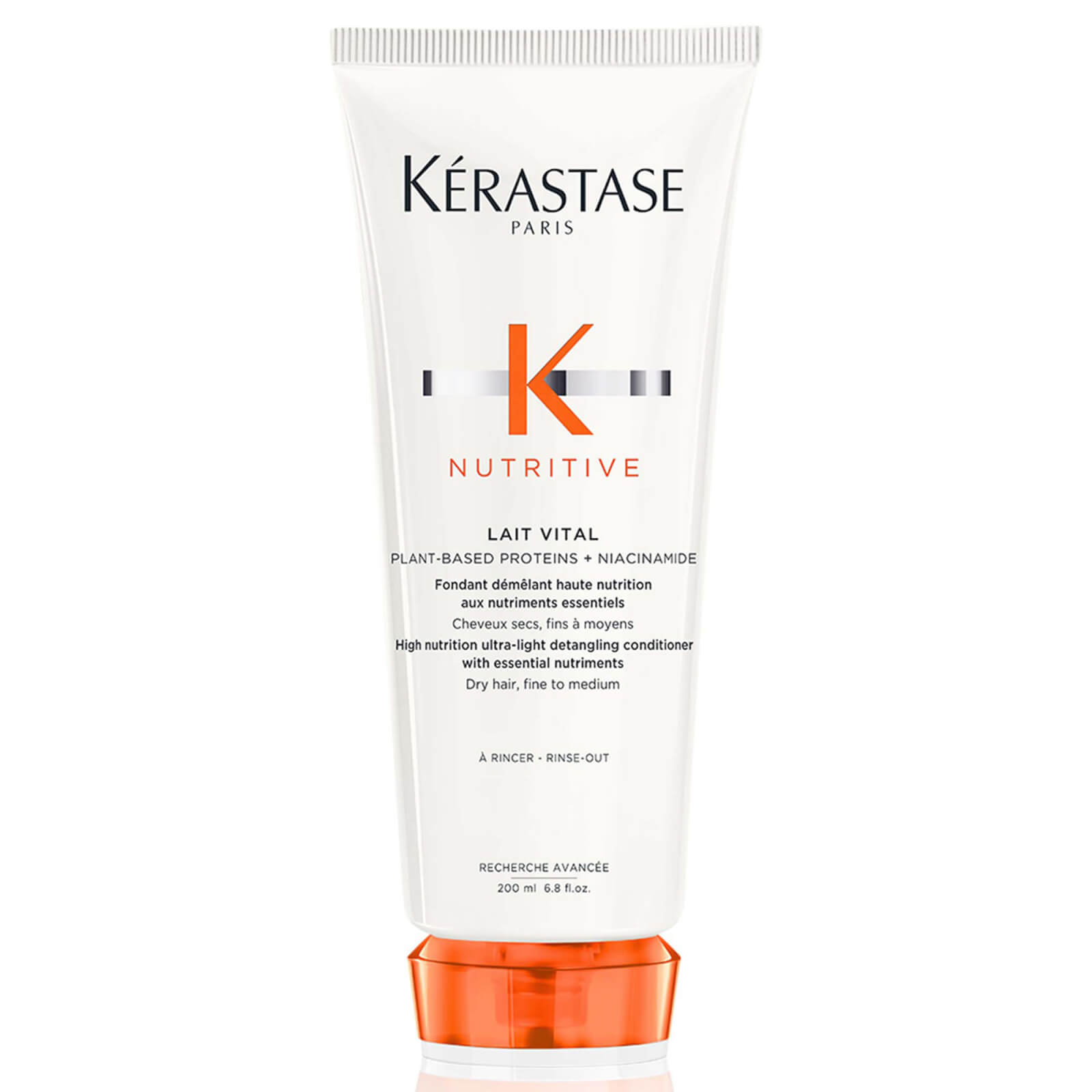 Kérastase Nutritive Lait Vital Nährstoffreiche Ultra-Leichte Spülung für Trockenes, Feines bis Mittleres Haar 200 ml