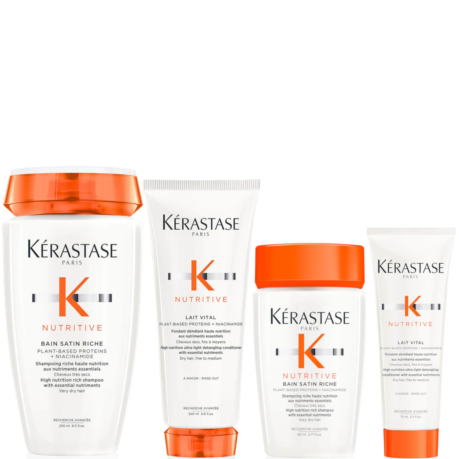 Kérastase Nutritive Nourish and Hydrate Duo for Fine / Medium Very Dry Hair and Free Travel Size Duo