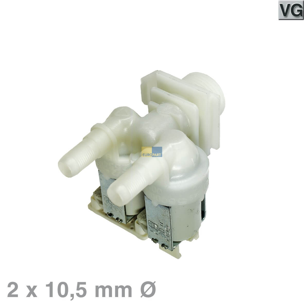 Magnetventil wie BSH 00428210 zweifach 180? 10, 5mm? f?r Waschmaschine (10002344)