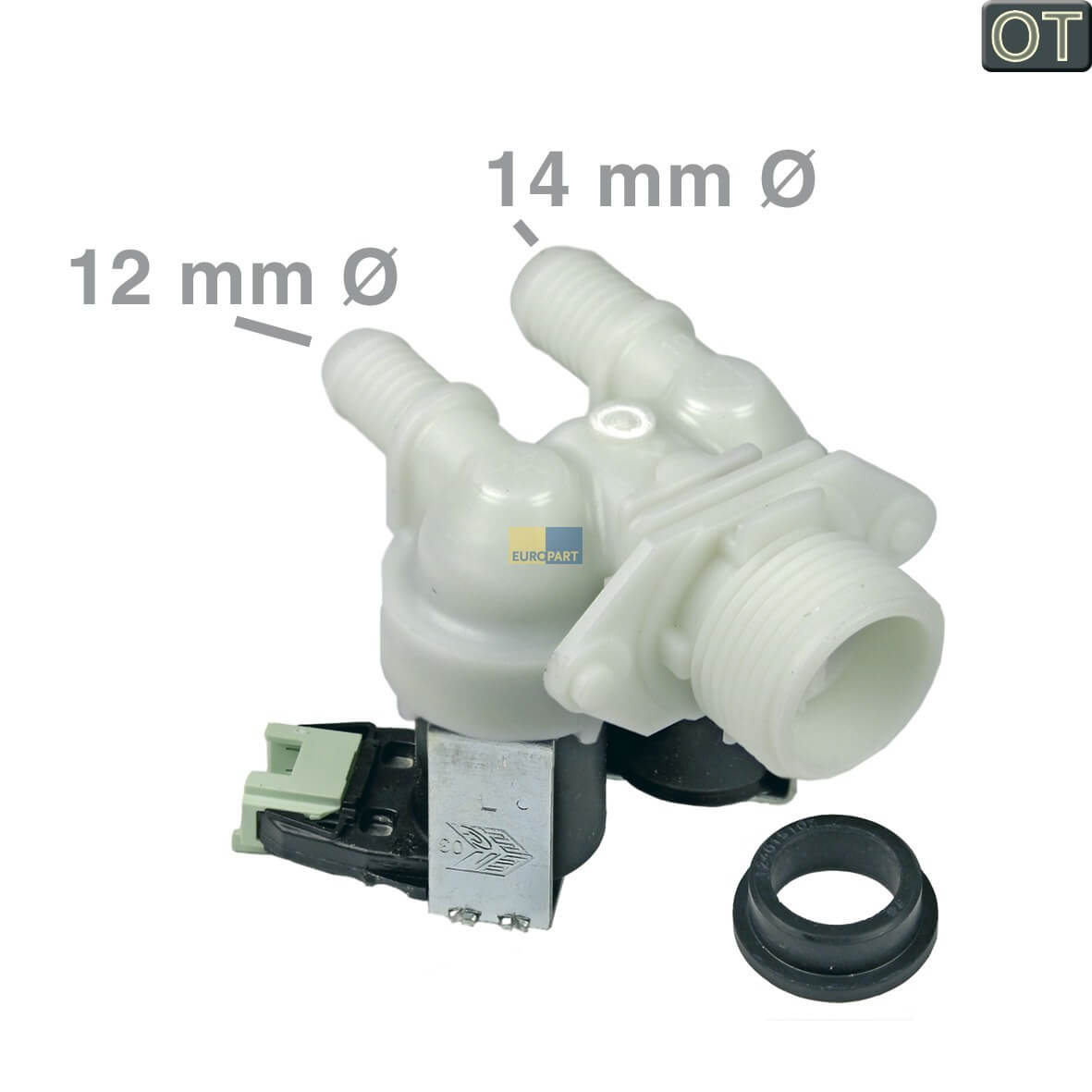 Magnetventil 2-fach 180? Electrolux 50297055001 f?r Waschmaschine (KD-50297055001)
