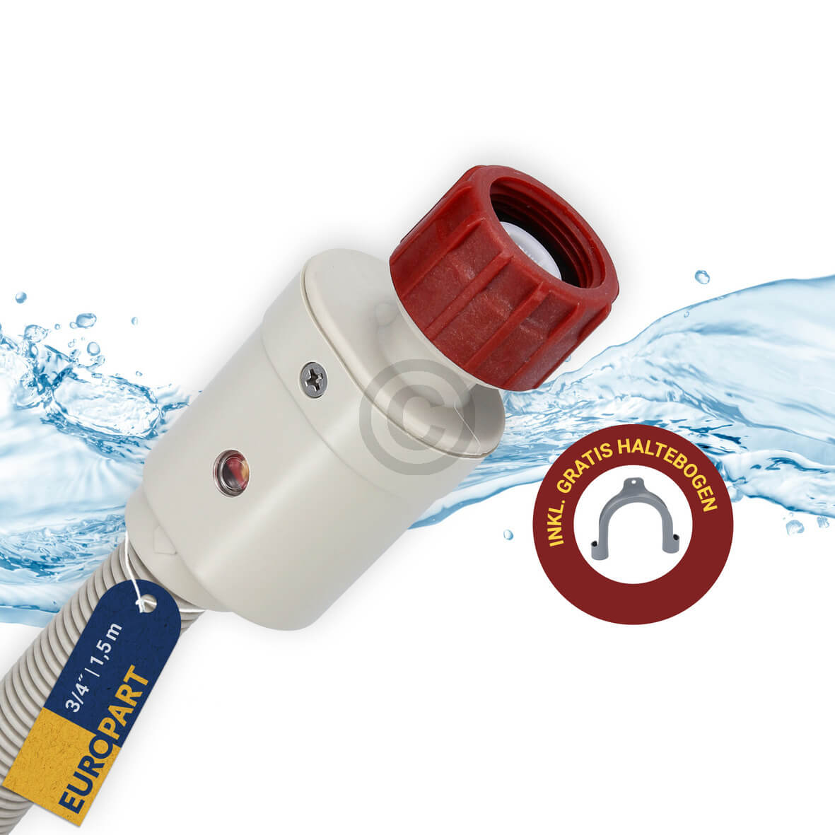 Zulaufschlauch Aquastop 1, 5m 90?C universal f?r Waschmaschine Geschirrsp?ler (10071949)