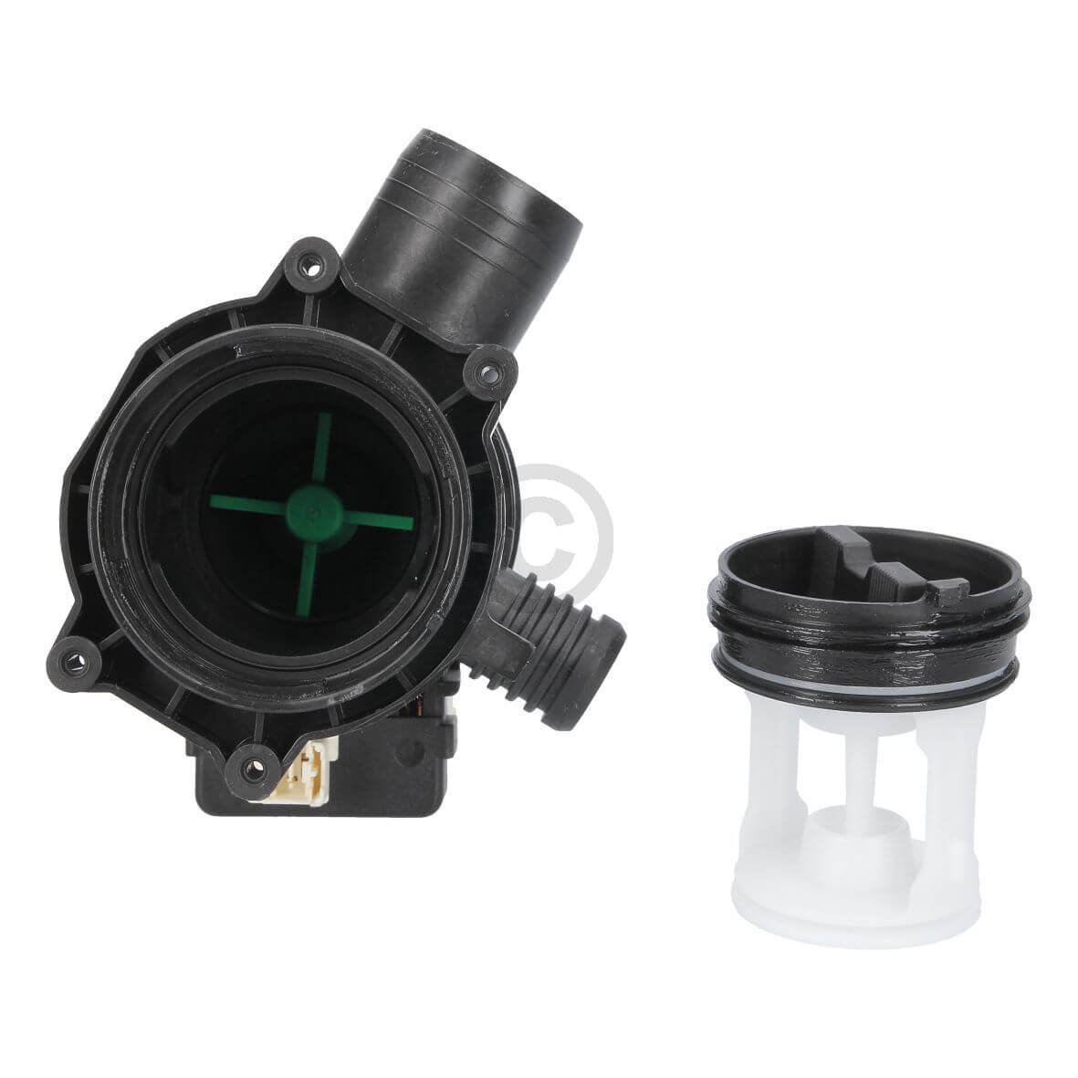 Ablaufpumpe wie Whirlpool 481010584942 Plaset mit Pumpenkopf und Sieb f?r Waschmaschine (10038110)