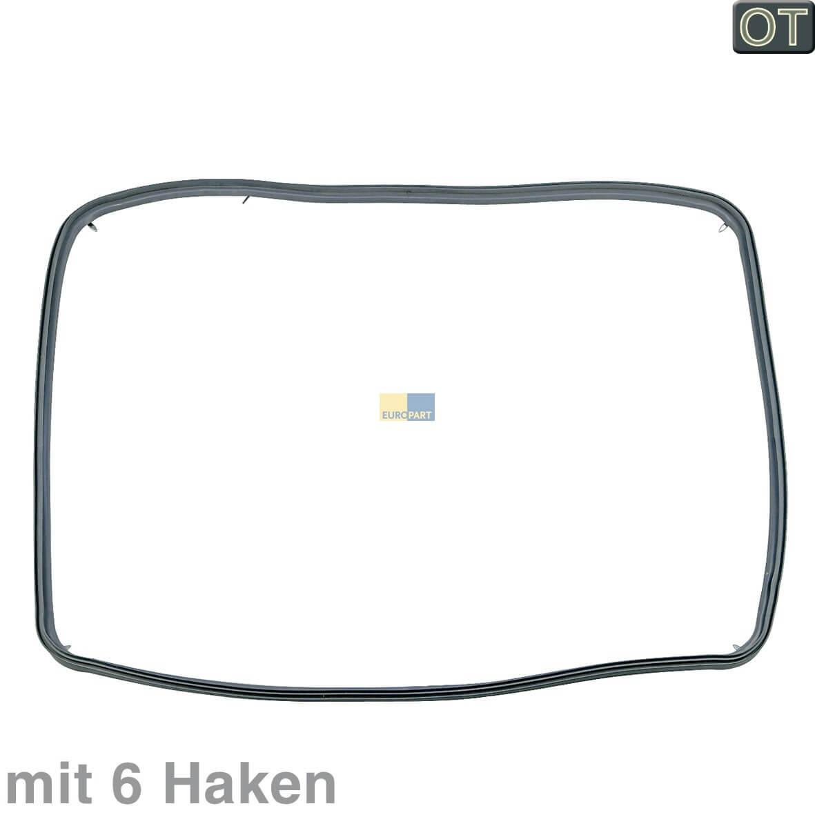 T?rdichtung Bauknecht 481246668911 rundum 6Haken f?r Backofen Herd (KD-481246668911)