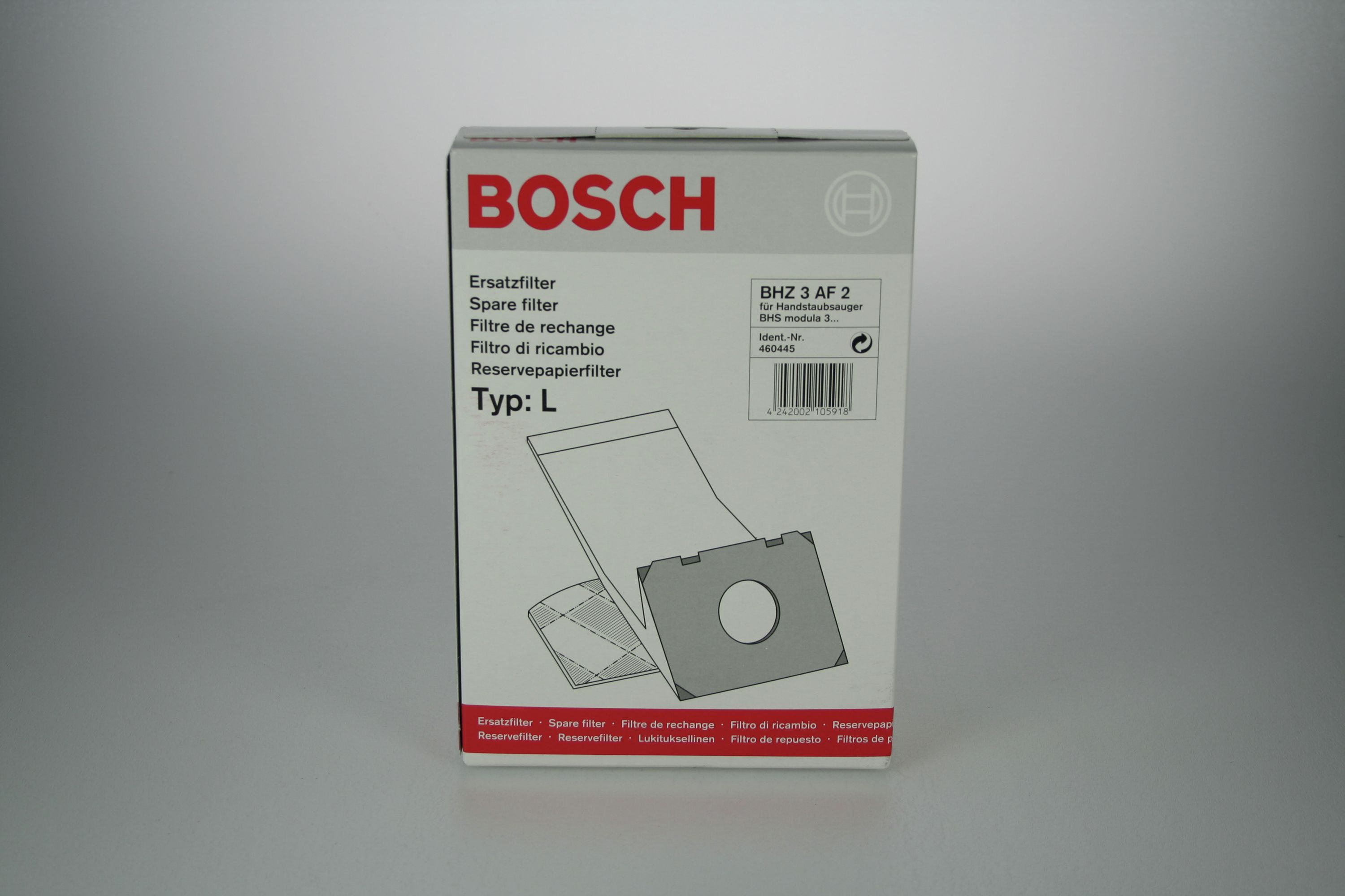 Staubsaugerbeutel Typ L BSH 00460445 f?r Staubsauger 8Stk (BD-00460445)