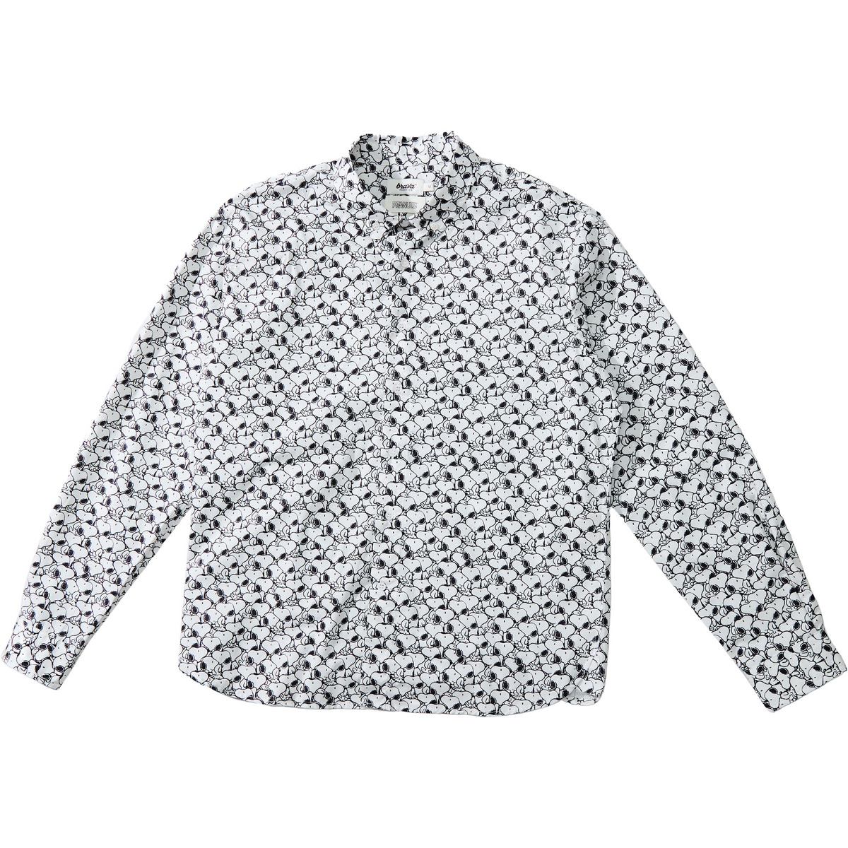 Brava Fabrics Herren Peanuts B&W Cotton Hemd