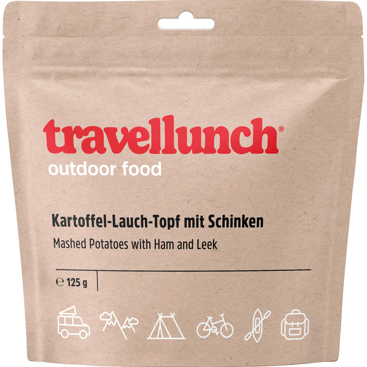 Travellunch Kartoffel Lauch Topf mit Schinken