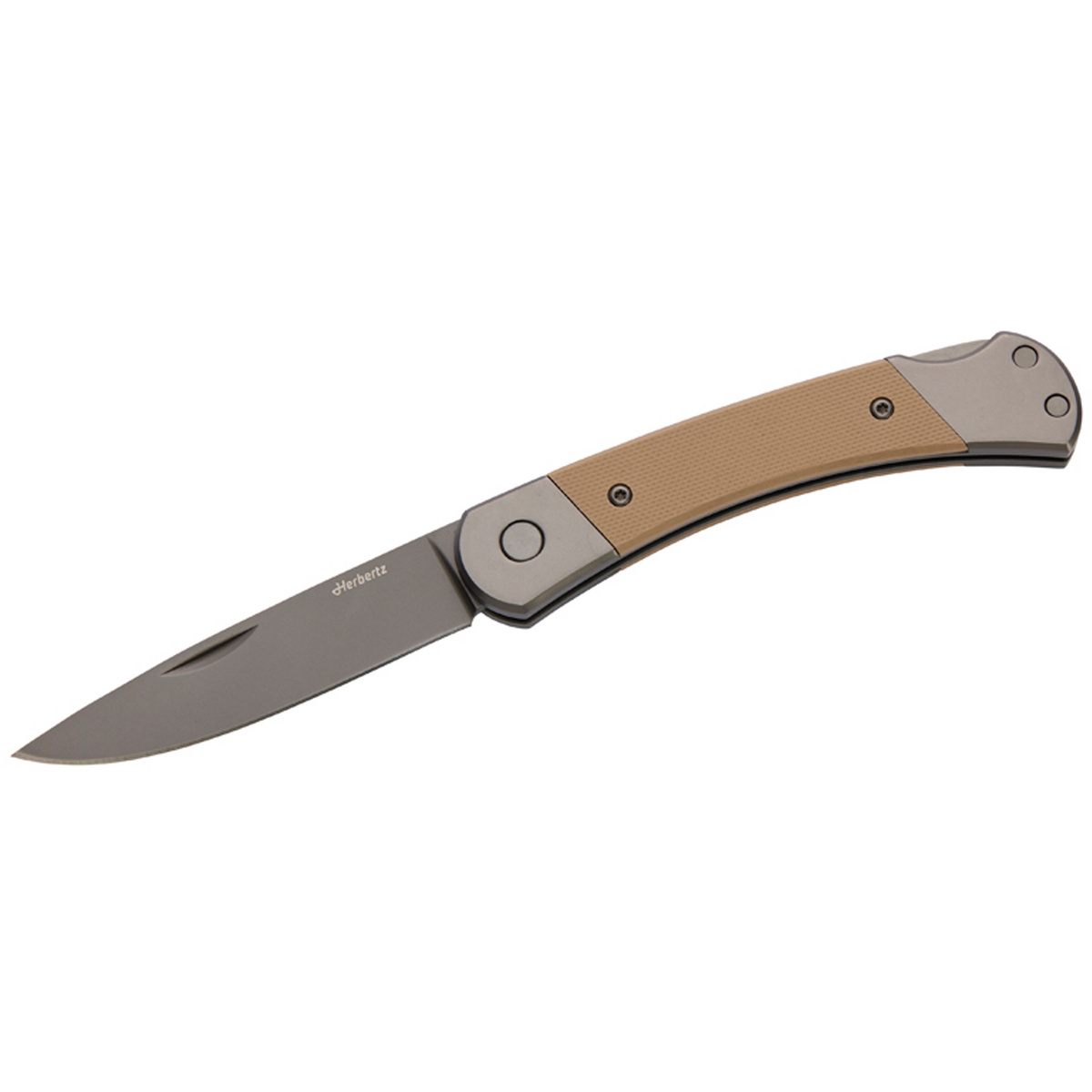 Herbertz Titanbeschichtung Grey D2 Medium Taschenmesser