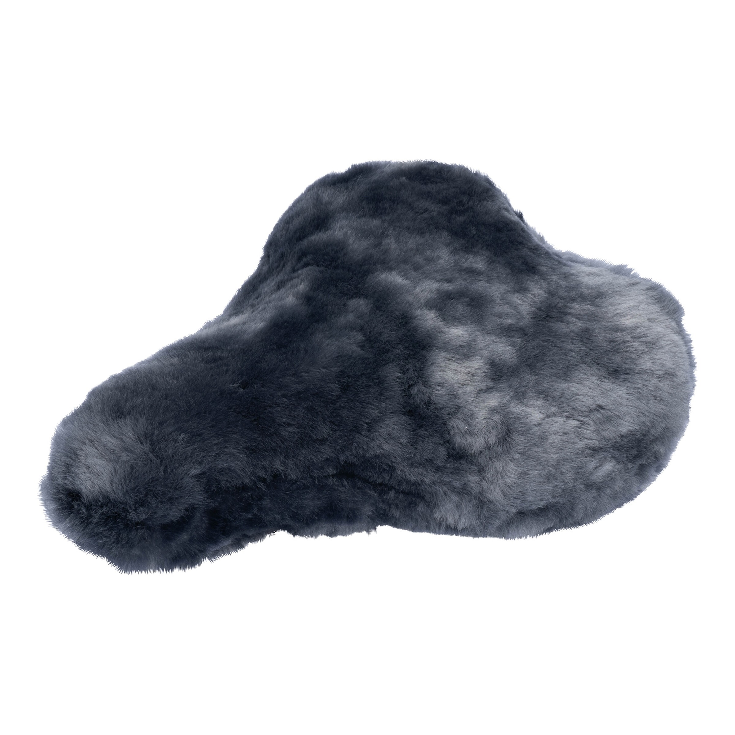 Fahrradsattelbezug Lammfell, grau