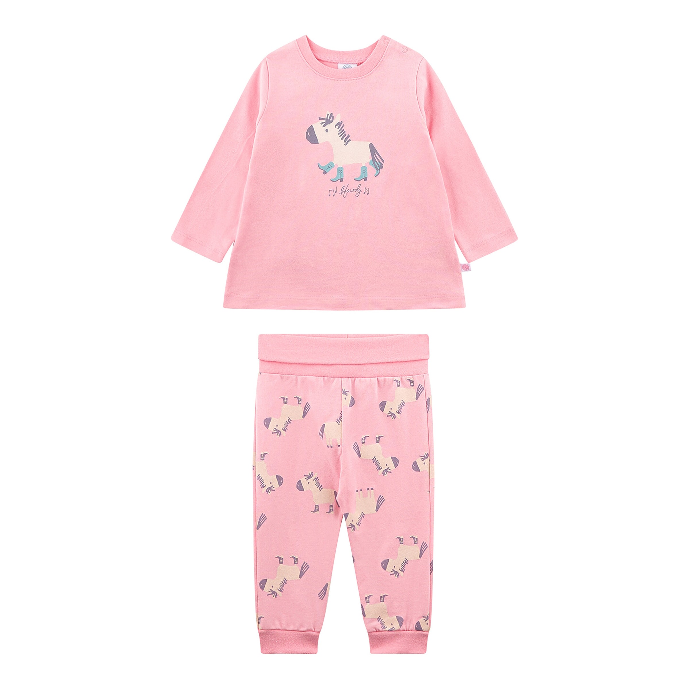 Schlafanzug lang Pferde