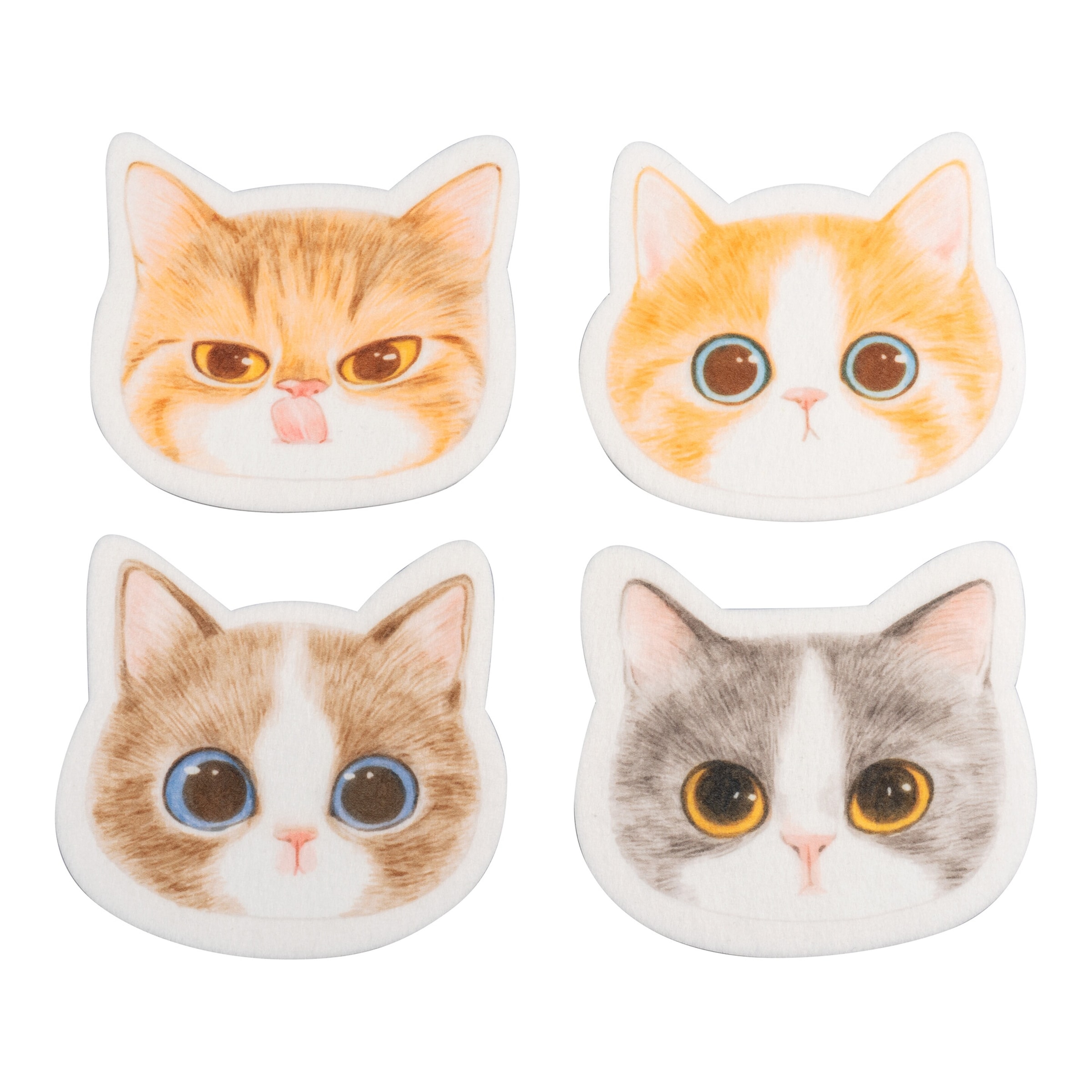 genialoGlasuntersetzer „Katzen“, 4 Stück