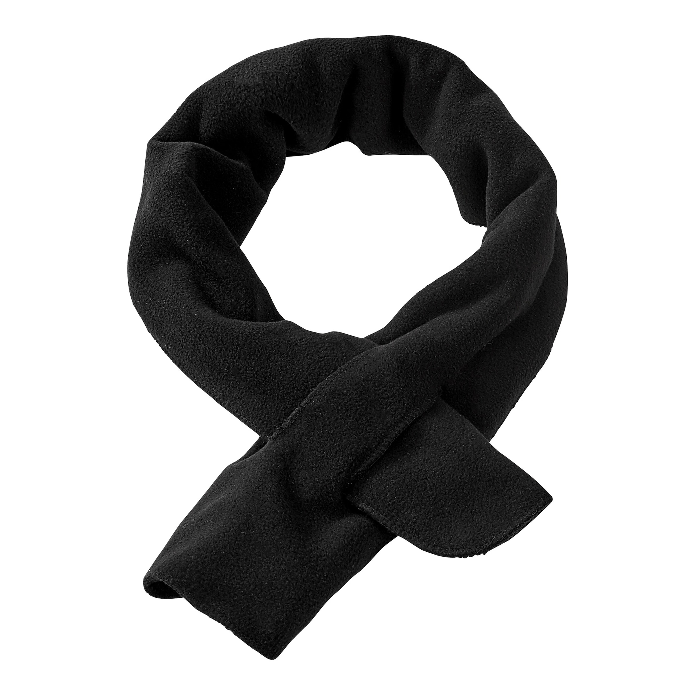 Fleece-Schal, schwarz